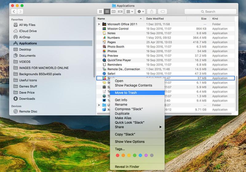 How to delete apps on mac